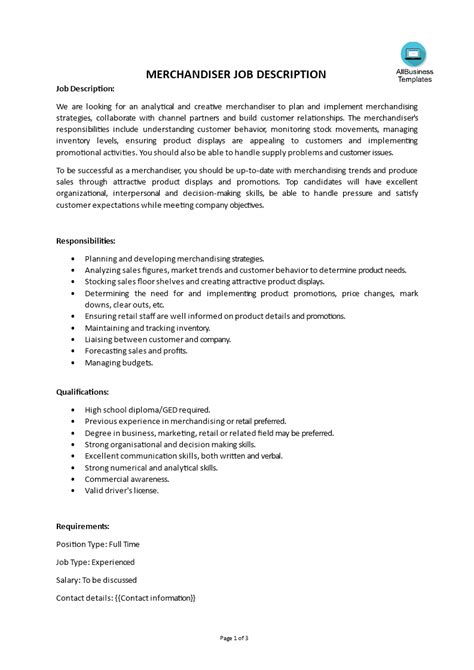 merchandiser job description tagalog|Merchandiser Job Description, Duties, Skills & Career Path .